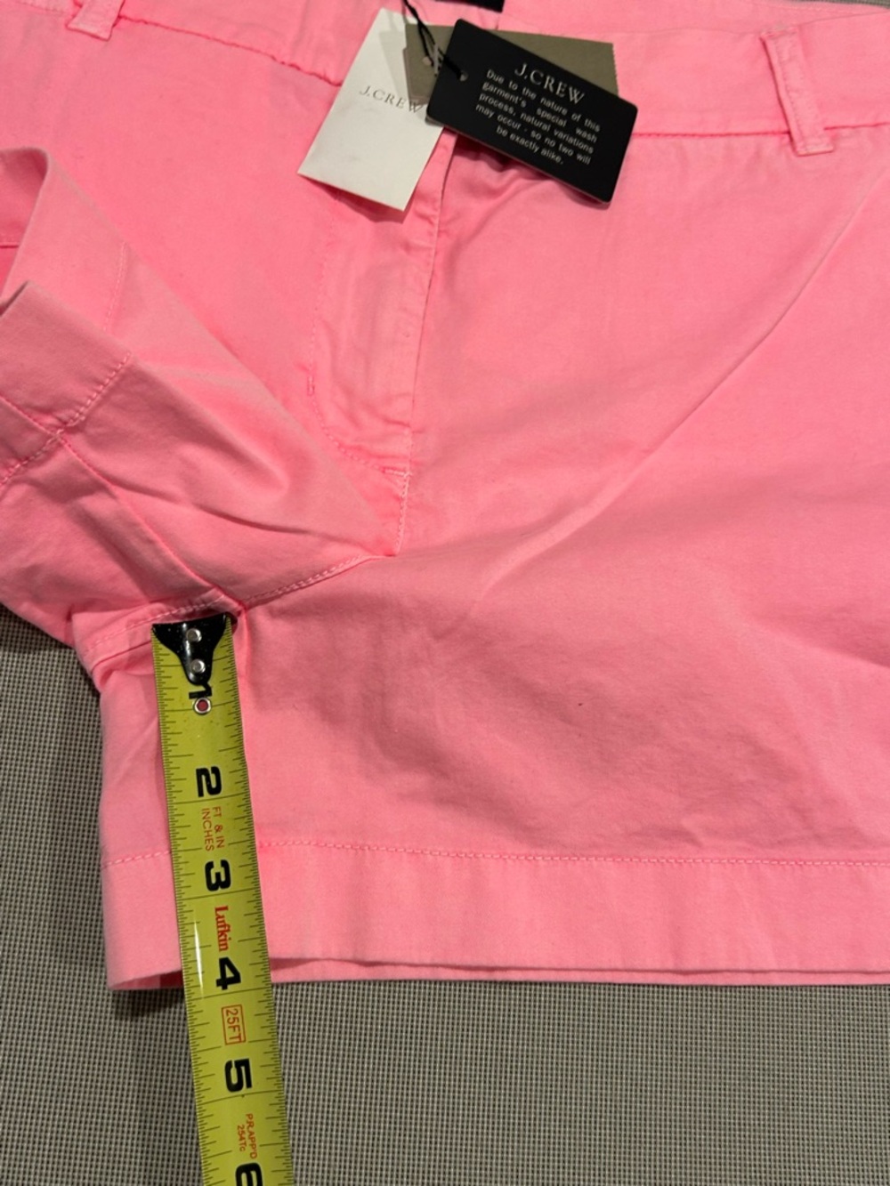 J. Crew Chino Shorts 4 inch in Bubble Gum Pink Women's Size 12 - Picture 8 of 12